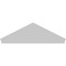 Ekena Millwork Peaked Cap 3 Spoke Architectural PVC Combination Pediment, 86"W x 28-3/8"H x 2-3/4"P (Pitch 6/12) PEDPC086X285PKC03 - alternate 6